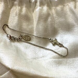 Silver Chain Bracelet with Cross